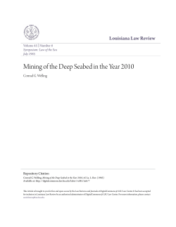 Mining of the Deep Seabed in the Year 2010