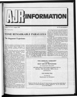 Aug - The Association of Jewish Refugees