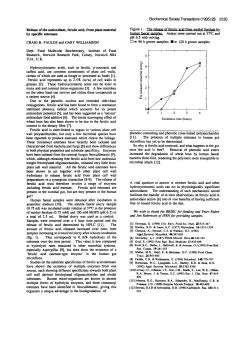 Release of the antioxidant, ferulic acid, from plant material by