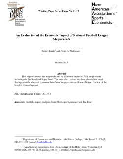An Evaluation of the Economic Impact of National Football League