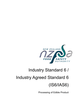 Industry Standard 6 / Industry Agreed Standard 6 (IS6/IAS6)