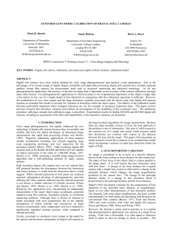 Extended lens model calibration of digital still cameras