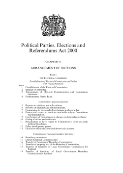 Political Parties, Elections and Referendums Act