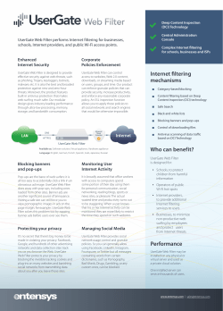 Internet filtering mechanisms Performance Who can