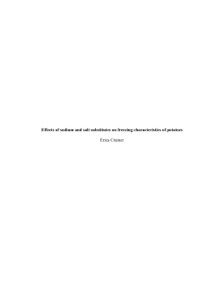 Effects of sodium and salt substitutes on freezing characteristics of