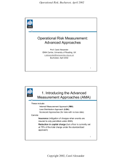 Operational Risk Measurement