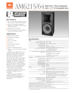 AM6215/64 High Power 2-Way Loudspeaker with 1 x 15" LF