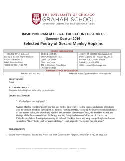 Selected Poetry of Gerard Manley Hopkins