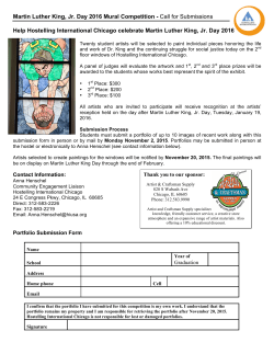 Martin Luther King, Jr. Day 2016 Mural Competition