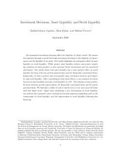 Investment Decisions, Asset Liquidity, and Stock Liquidity