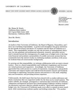 To read President Napolitano`s letter to the state auditor click here