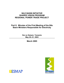 Part II _Final_ Record of First Meeting of Nile Basin Mini&hellip;