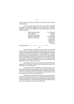 123 of the Government servant, subject to a maximum of two