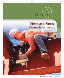 Distributed Forces: Moments of Inertia