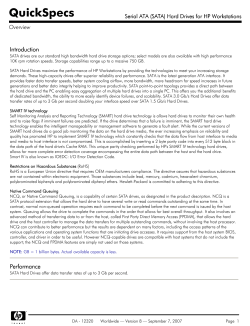 Serial ATA (SATA) Hard Drives for HP Workstations