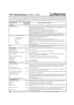 TNC Specifications - Spectrum Elektrotechnik GmbH
