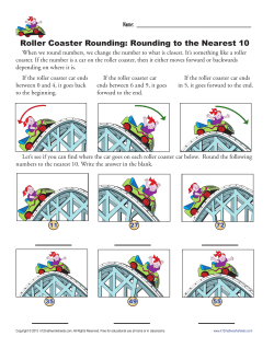 Roller Coaster Rounding Worksheets | to the Nearest 10