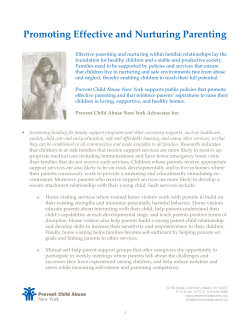 Promoting Effective and Nurturing Parenting