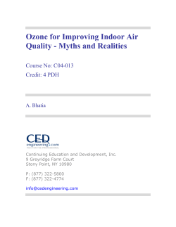 Ozone for Improving Indoor Air Quality - Myths