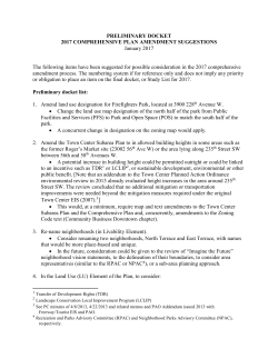 PRELIMINARY DOCKET 2017 COMPREHENSIVE