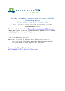 Iteratio: calculating environmental indicator values for species and