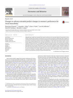 Changes in salivary estradiol predict changes in women`s