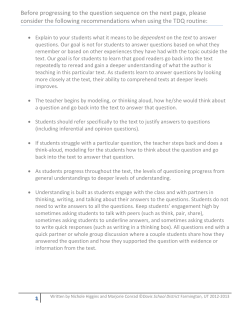 6th Grade Energy TDQ Questions