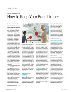 How to Keep Your Brain Limber