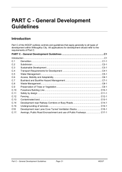 PART C - General Development Guidelines