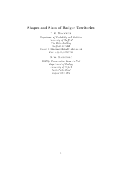 Shapes and Sizes of Badger Territories