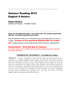 Summer Reading 2015 English 9 Honors