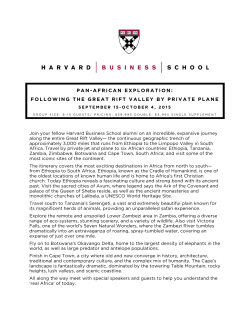 PAN-AFRICAN EXPLORATION: FOLLOWING THE GREAT RIFT