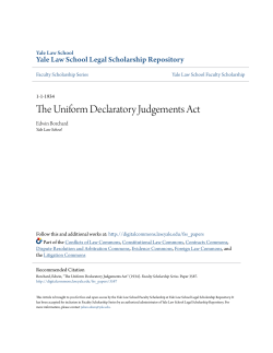 The Uniform Declaratory Judgements Act