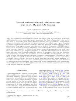 Diurnal and semi-diurnal tidal structures due to O2, O3 and H2O