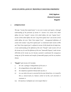 CAPITAL GAINS WITH SPECIAL REFERENCE TO SECTION 50C