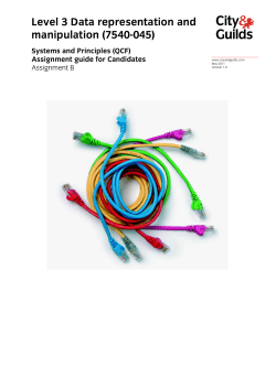 Level 3 Data representation and manipulation