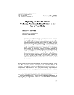 Digitizing the Social Contract: Producing American Political Culture