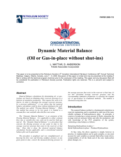 Dynamic Material Balance (Oil or Gasinplace without