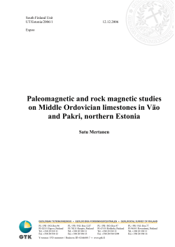 Paleomagnetic and rock magnetic studies on Middle Ordovician