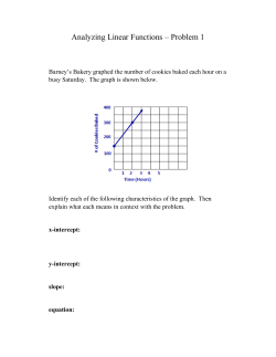 Analyzing Linear Functions &ndash; Problem 1