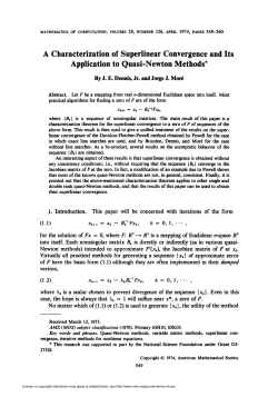 A Characterization of Superlinear Convergence and Its Application