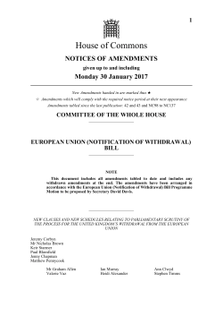 European Union (Notification of Withdrawal) Bill