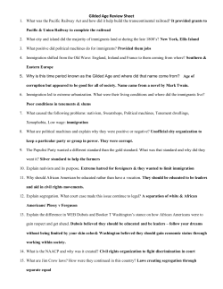 Gilded Age Review Sheet