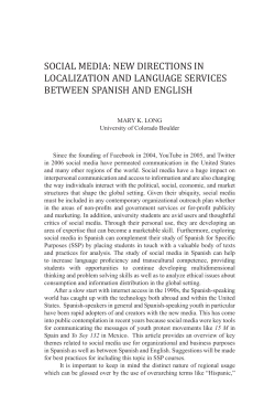 social media: new directions in localization and language