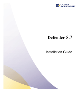 Defender 5.7 Installation Guide