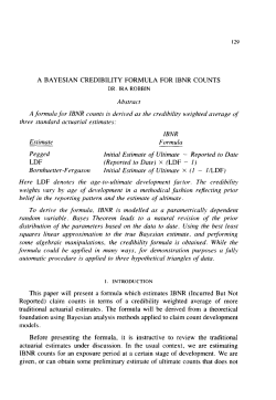 A BAYESIAN CREDIBILITY FORMULA FOR IBNR COUNTS