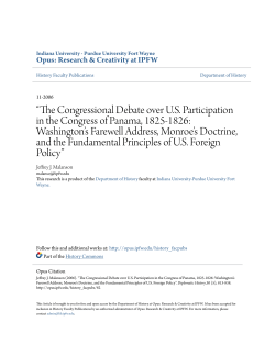 The Congressional Debate over US Participation in the