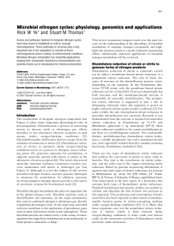 Microbial nitrogen cycles: physiology, genomics and
