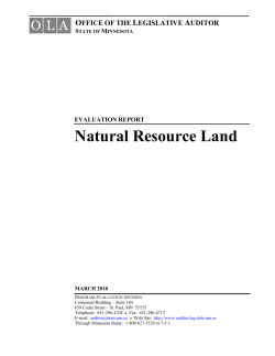 Natural Resource Land - Office of the Legislative Auditor