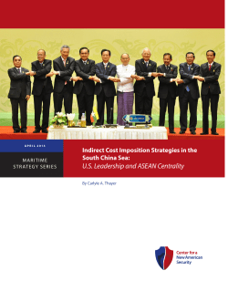 Indirect Cost Imposition Strategies in the South China Sea: US